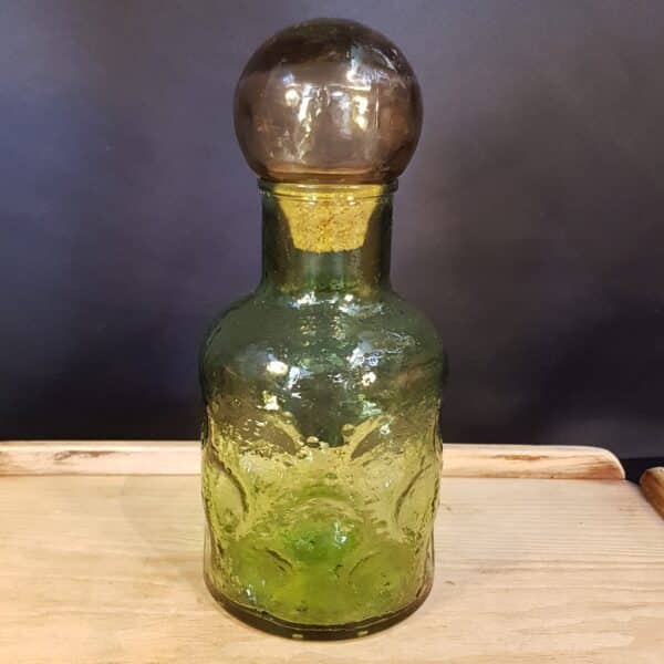 carafe verre vert ancienne merveille et bout de chandelle 2