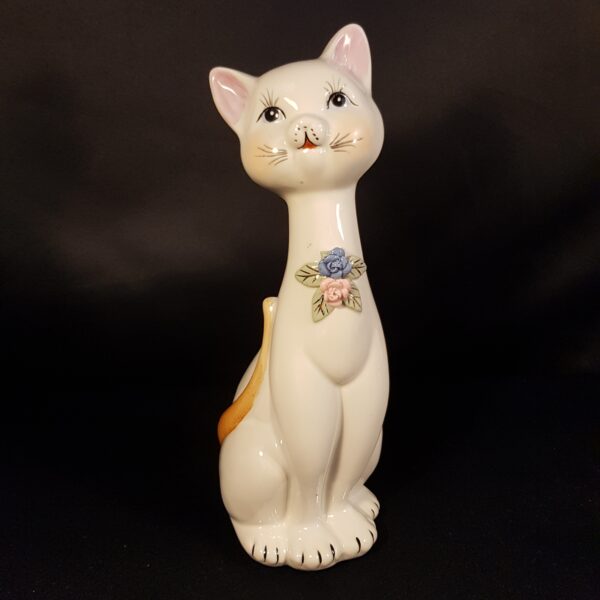 figurine chat porcelaine blanc merveille et bout de chandelle 3