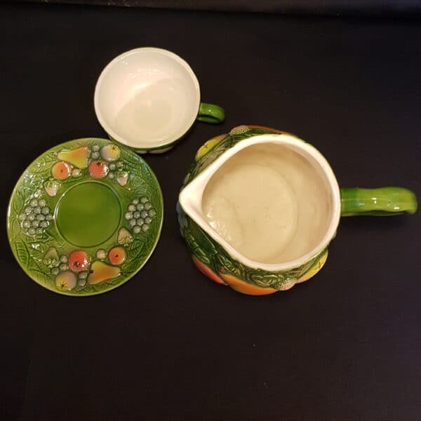 pichet tasse soucoupe barbotine merveille et bout de chandelle 5