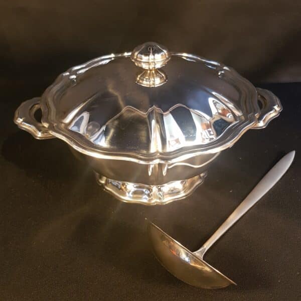 soupiere legumier inox couvercle vintage merveille et bout de chandelle