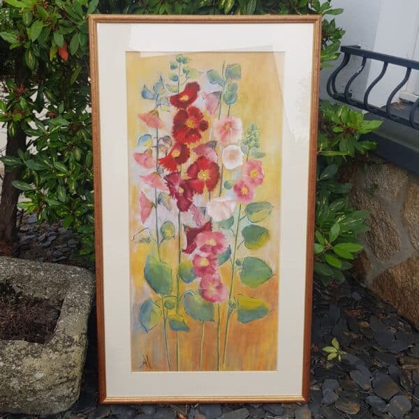 tableau pastel fleurs cadre grand merveille et bout de chandelle