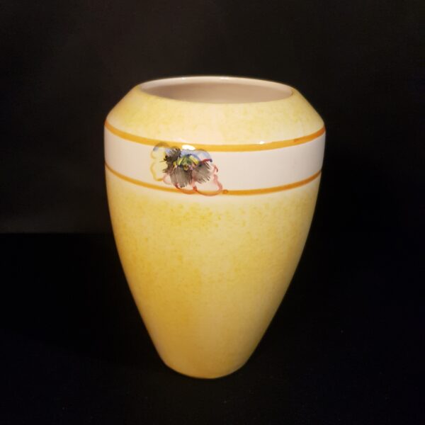vase ceramique jaune fleurs merveille et bout de chandelle 3