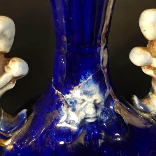 vase chrubins bleu dorure merveille et bout de chandelle 15