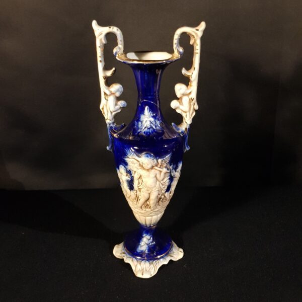 vase chrubins bleu dorure merveille et bout de chandelle 2