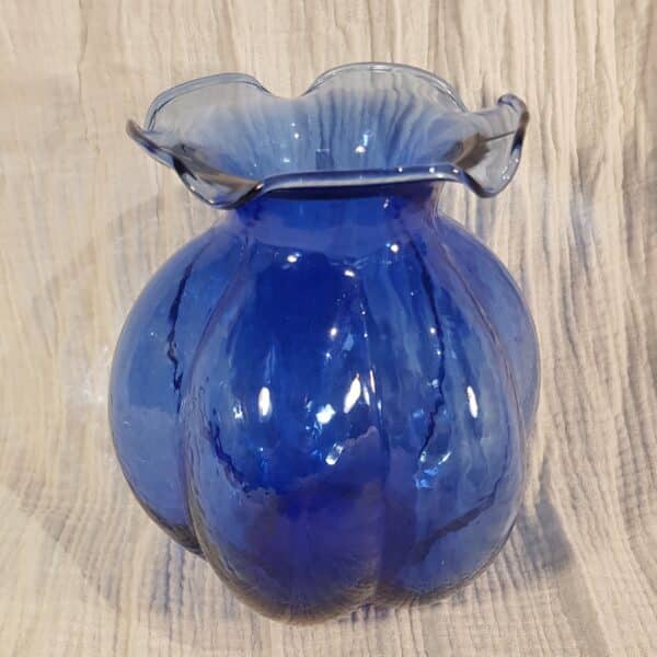 vase verre souffle bleu merveille et bout de chandelle 2