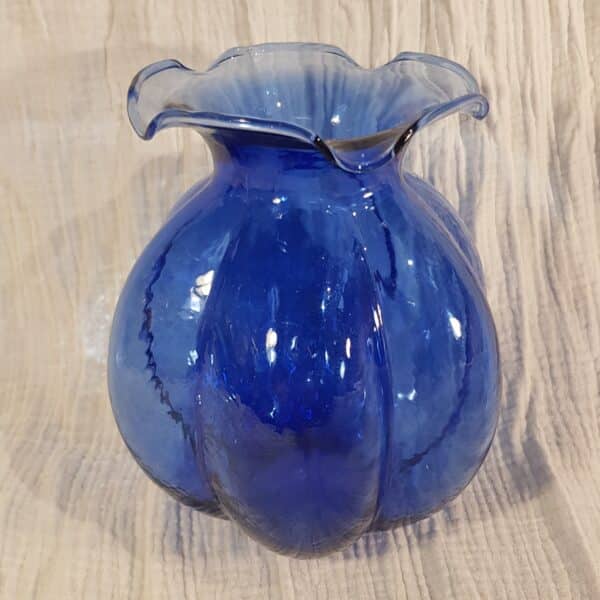 vase verre souffle bleu merveille et bout de chandelle 3