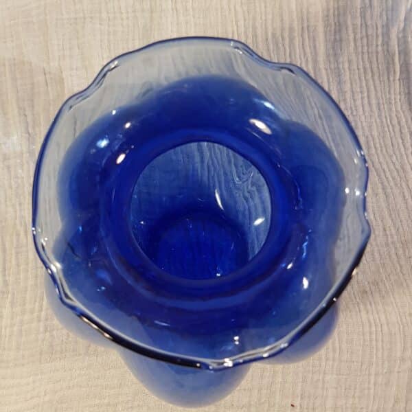 vase verre souffle bleu merveille et bout de chandelle 4