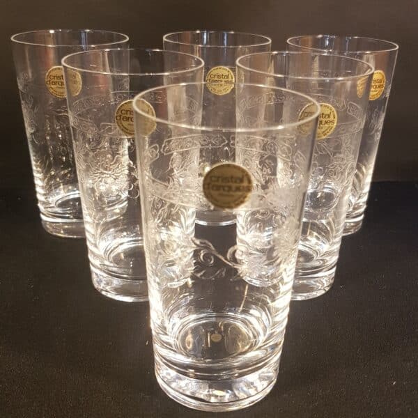 verres matignon cristal d arques merveille et bout de chandelle